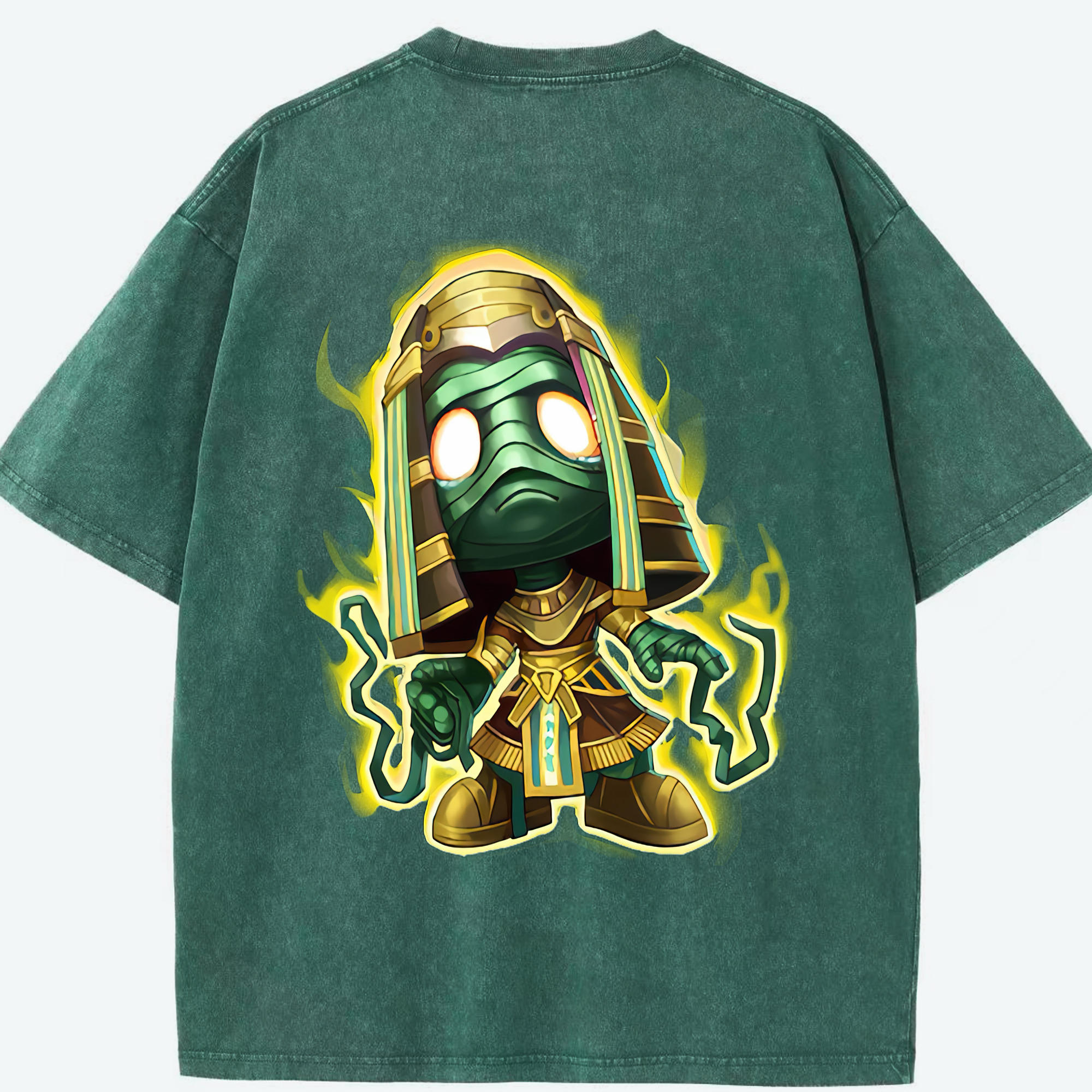 （画像用） リーグ・オブ・レジェンド League of Legends LOL 綿100% ヴィンテージ風 半袖Tシャツ（背面プリント）